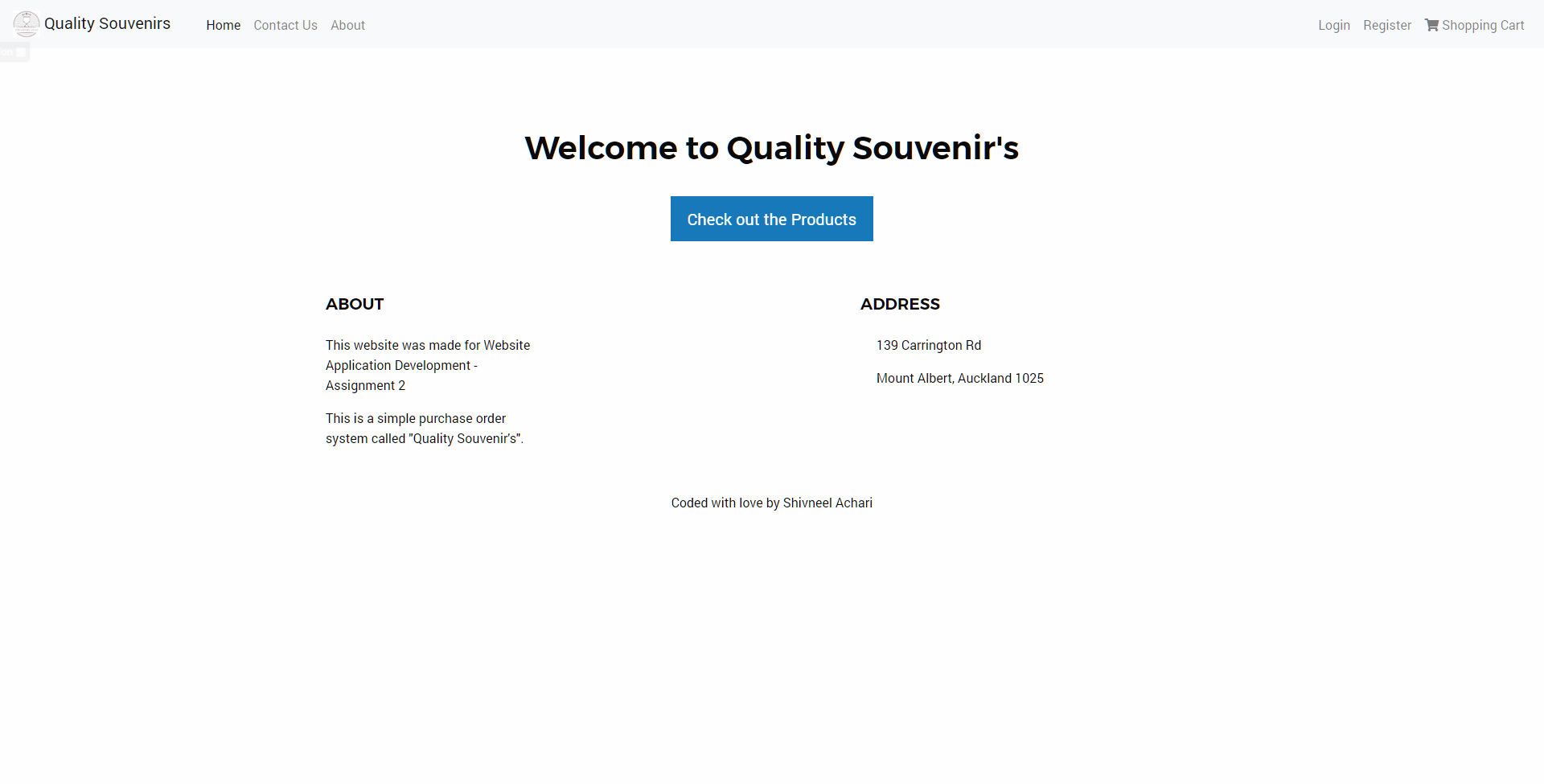 Quality Souvenirs - E-Commerce Website